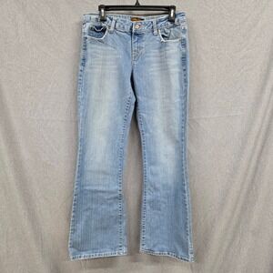 Aeropostale Stretch Flare Jeans Light Wash Blue Denim Y2K Size 9/10 R